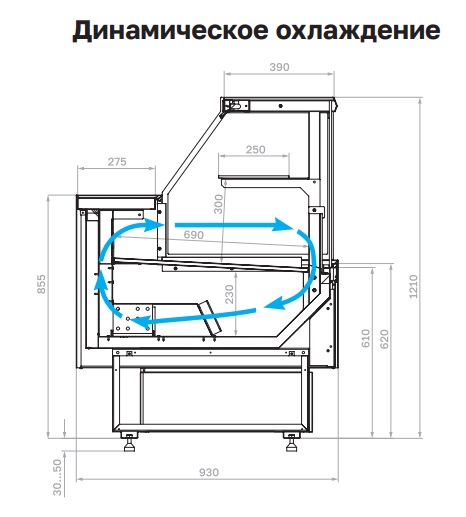 Холодильная витрина GC95 VM 0,94-1 без боковин (версия 2.0)