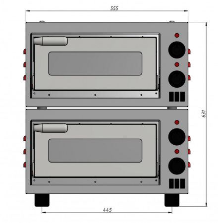 Печь электрическая для пиццы Grill Master ППЭ/2-XS (70010)