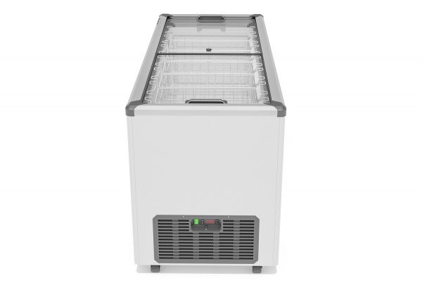 Ларь морозильный Gellar FG 600 C (FG600C) серый с прямым стеклом