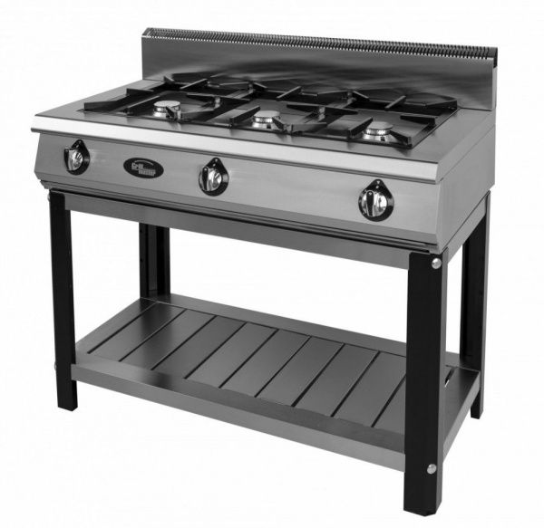 Плита газовая Grill Master Ф3ПГ/600 (открытый стенд) трёхгорелочная (50043о)