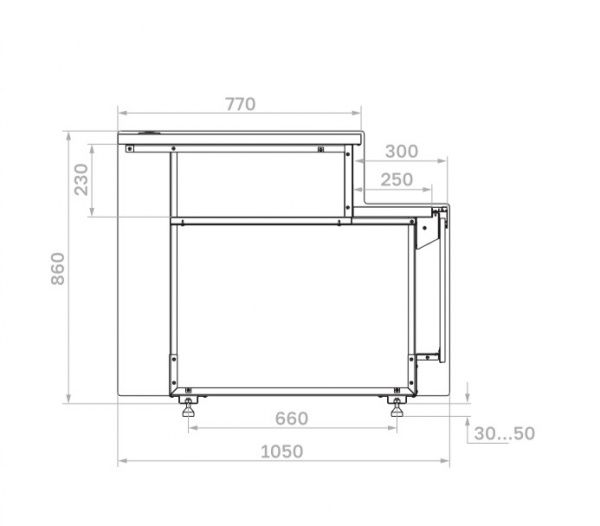 Прилавок нейтральный GC111 N 1,2-7