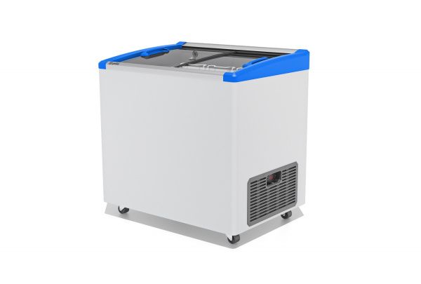 Ларь морозильный Gellar FG 250 E (FG250E) синий с изогнутым стеклом