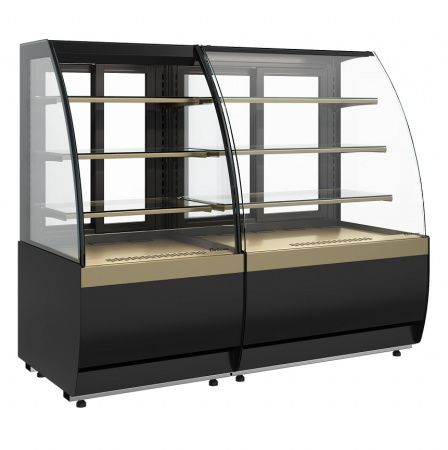 Витрина холодильная кондитерская Carboma K70 VM 1,3-2 STANDARD открытая (версия 2.0) (9005-0109)