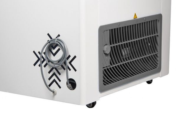 Ларь морозильный Gellar FG 775 E (FG775E) серый с изогнутым стеклом