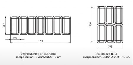 Витрина для мороженого IC72 SL 1,3-1 брендирование фронтальной панели