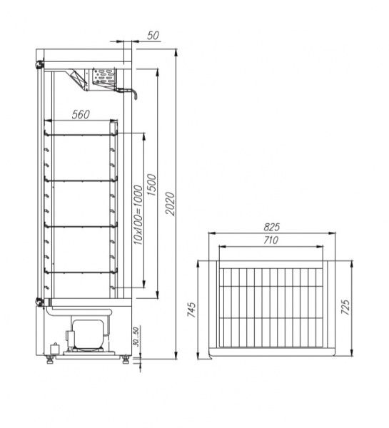 Шкаф холодильный V700 С (стекло) Сarboma INOX