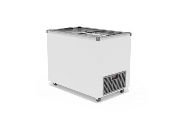Ларь морозильный Gellar FG 350 C (FG350C) серый с прямым стеклом