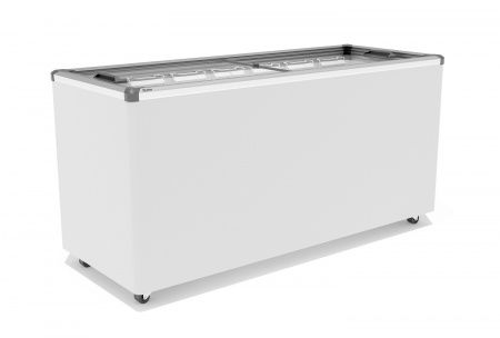 Ларь морозильный Gellar FG 600 C (FG600C) серый с прямым стеклом