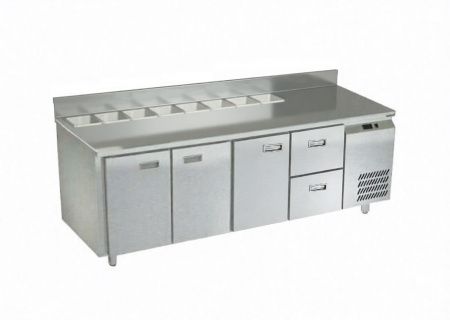 Стол холодильный Техно-ТТ СПБ/С-225/32-2207 для салатов (бок.агрегат)