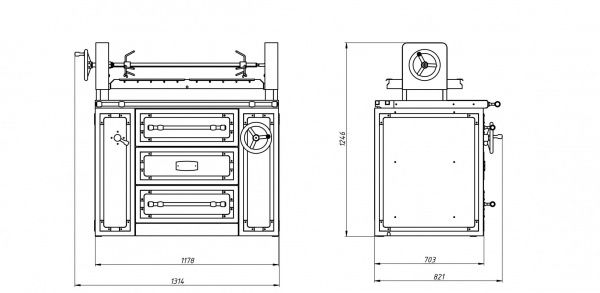 Мангал Grill Master PALERMO GRILL GM BASE многофункциональный угольный гриль 11320