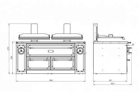 Мангал Grill Master PARRILLA XL-1900 многофункциональный угольный гриль 11350