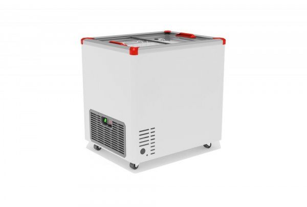 Ларь морозильный Gellar FG 250 C (FG250C) красный с прямым стеклом