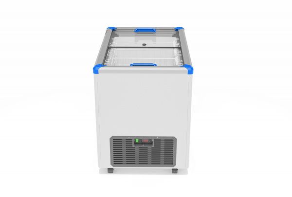 Ларь морозильный Gellar FG 350 C (FG350C) синий с прямым стеклом