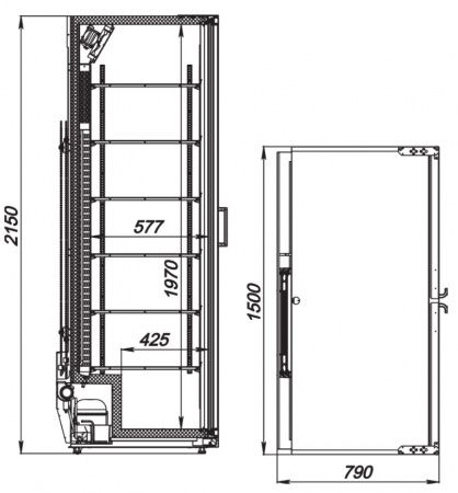 Шкаф холодильный Аркто Max 1685-Eco-L-U