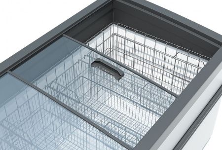 Бонета морозильная Frostor F 2500 BE (F2500BE) серая с гнутым стеклом