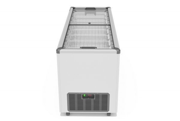 Ларь морозильный Gellar FG 700 C (FG700C) серый с прямым стеклом