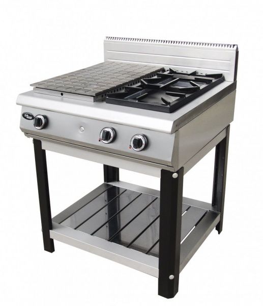 Плита газовая Grill Master Ф4ЖТЛСПГ (1+2) комбинированная на подставке