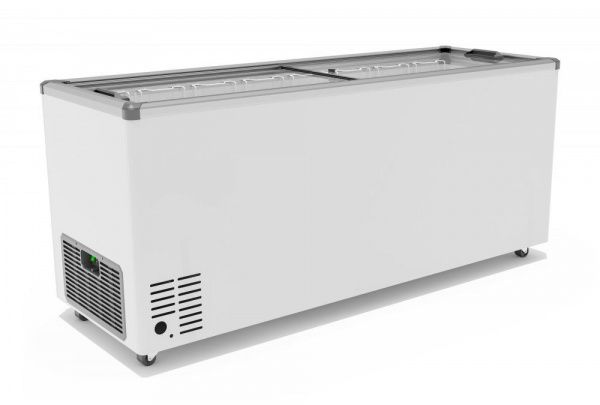 Ларь морозильный Gellar FG 700 C (FG700C) серый с прямым стеклом