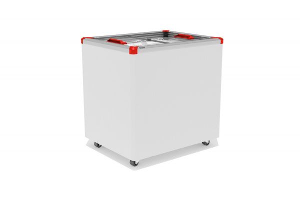 Ларь морозильный Gellar FG 250 C (FG250C) красный с прямым стеклом