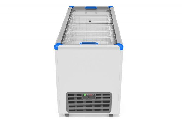 Ларь морозильный Gellar FG 600 C (FG600C) синий с прямым стеклом