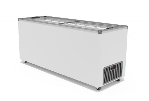 Ларь морозильный Gellar FG 700 C (FG700C) серый с прямым стеклом
