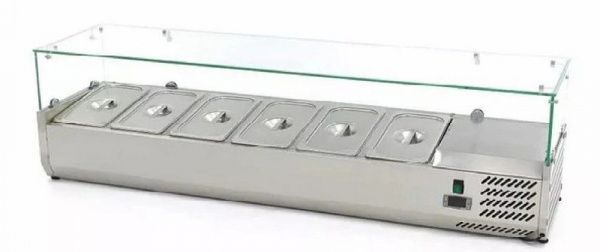 Витрина холодильная Hurakan HKN-VRX1400/330 настольная со стеклом