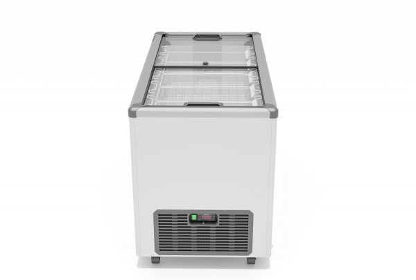 Ларь морозильный Gellar FG 400 C (FG400C) серый с прямым стеклом