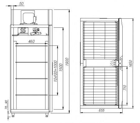 Шкаф холодильный R1120 Сarboma INOX