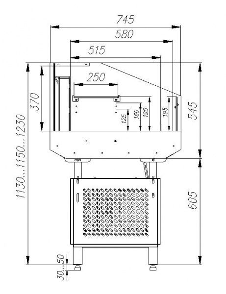 Холодильная витрина PF07-12 VM 0,9-2 9006 ODA (промо)