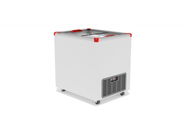 Ларь морозильный Gellar FG 250 C (FG250C) красный с прямым стеклом
