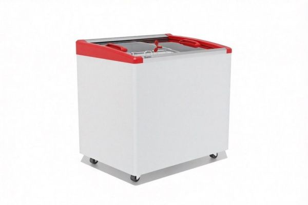 Ларь морозильный Gellar FG 250 E (FG250E) красный с изогнутым стеклом