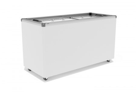 Ларь морозильный Gellar FG 500 C (FG500C) серый с прямым стеклом
