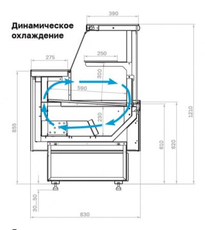 Холодильная витрина Carboma GC85 VV 1,8-1 с боковинами