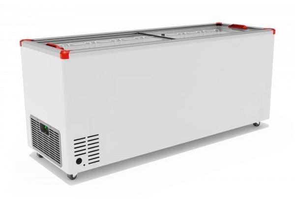 Ларь морозильный Gellar FG 700 C (FG700C) красный с прямым стеклом