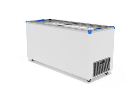 Ларь морозильный Gellar FG 600 C (FG600C) синий с прямым стеклом