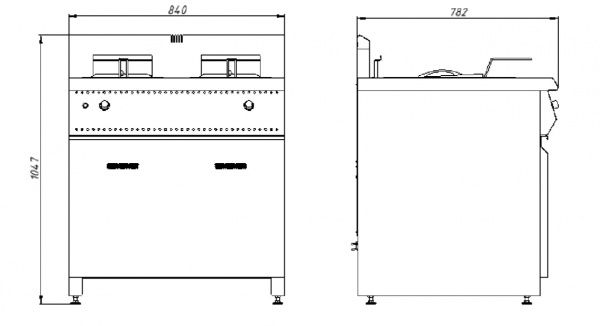 Фритюрница Grill Master Ф2ФРГ/800 газовая 13074п