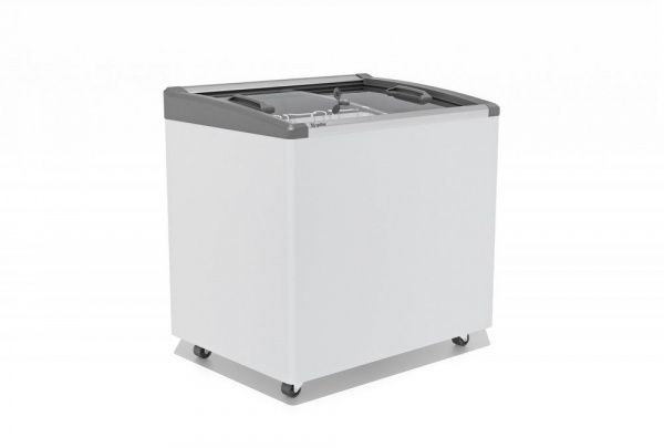 Ларь морозильный Gellar FG 250 E (FG250E) серый с изогнутым стеклом