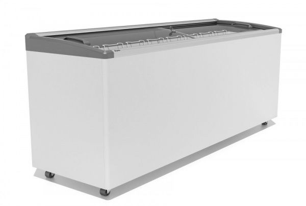 Ларь холодильный Gellar MG 700 E (MG700E) серый с изогнутым стеклом