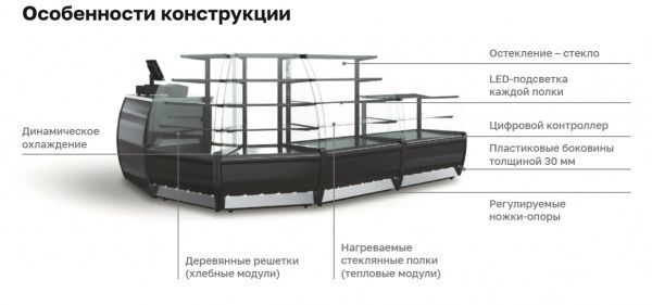 Витрина Carboma K70 N 0,9-1 LIGHT (Нейтральная 0,9 Carboma)