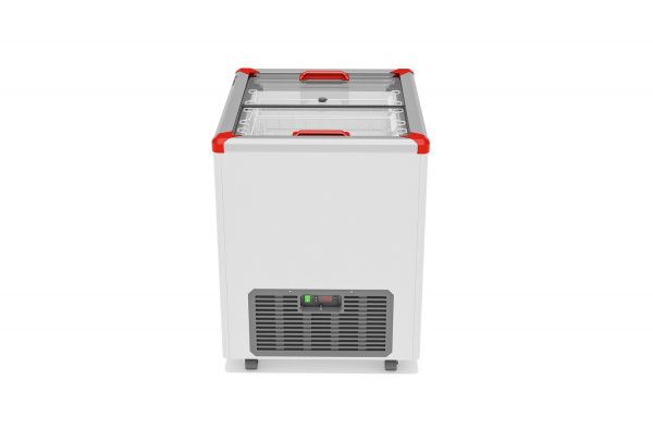 Ларь морозильный Gellar FG 250 C (FG250C) красный с прямым стеклом
