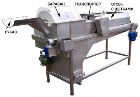 Машина моечная ВОС.753 для огурцов, томатов, фруктов
