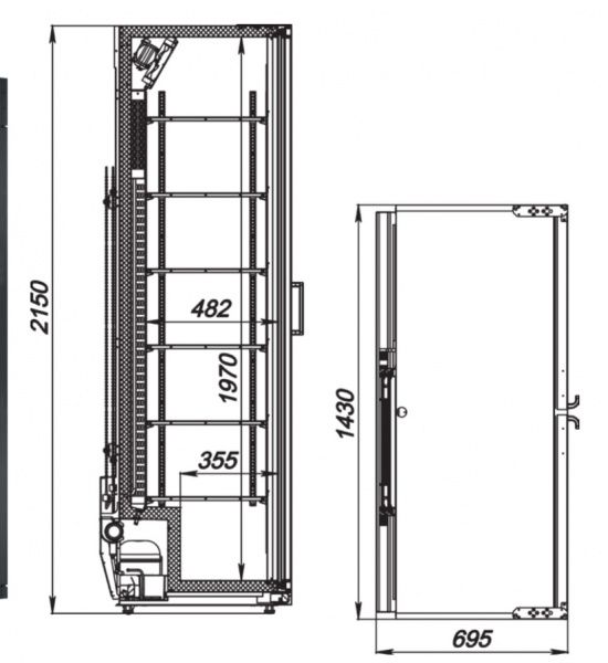 Шкаф холодильный Аркто Flex 1358-Eco-L-U
