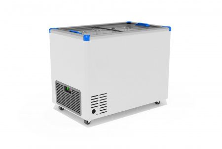 Ларь морозильный Gellar FG 350 C (FG350C) синий с прямым стеклом