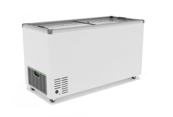 Ларь холодильный Gellar MG 500 C (MG500C) серый с прямым стеклом