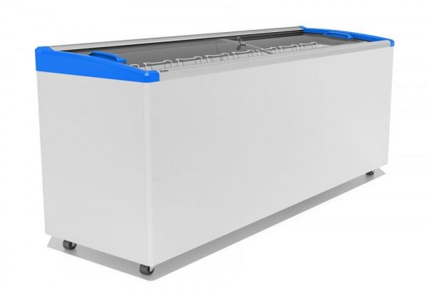 Ларь морозильный Gellar FG 700 E (FG700E) синий с изогнутым стеклом