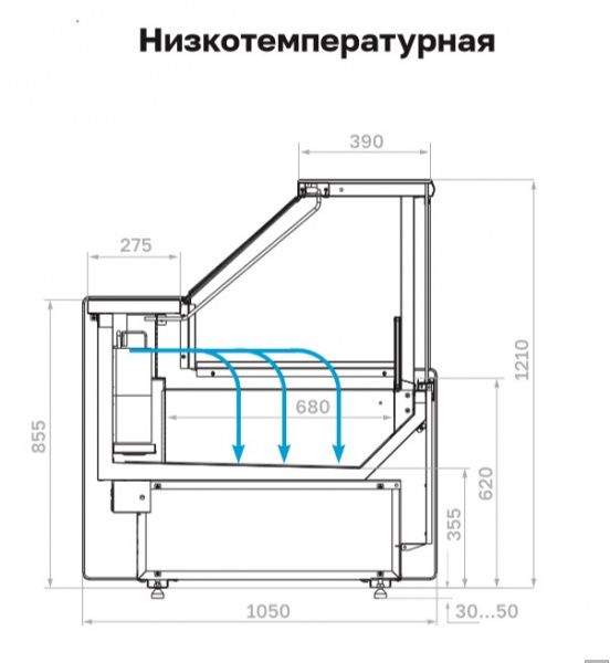 Холодильная витрина GC111 SL 1,5-1 (без боковин)