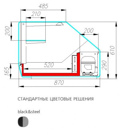 Холодильная настольная витрина AC87 SV 1,0-11