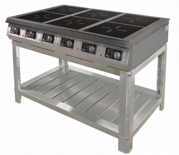 Плита индукционная Grill Master Ф6ИП/800 ПНС на нерж. подставке шестиконфорочная 60012