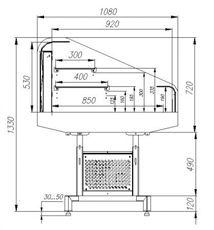 Холодильная витрина PF11-13 VM 1,25-2 9006 Fudzi (промо)