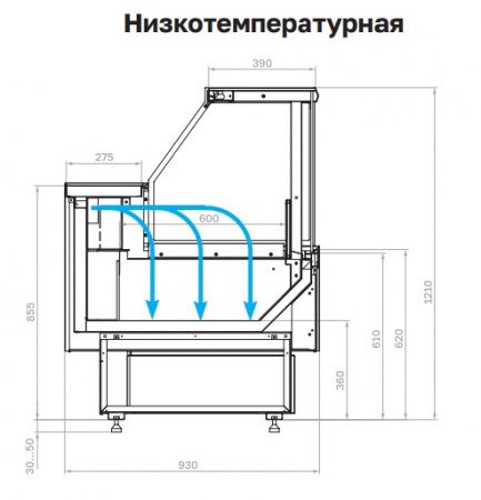 Холодильная витрина GC95 SL 1,5-1 без боковин (версия 2.0)